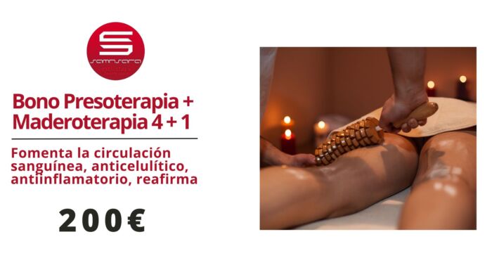 Bono Presoterapia + Maderoterapia 4+1